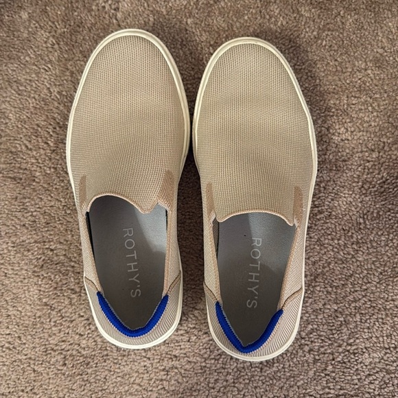 Rothy’s The City Slip On Unisex Knit Sneakers Tan Cream W8/M6.5 - Picture 11 of 15